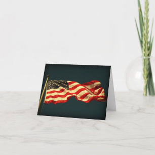 Carte de vœux avec drapeau américain patriotique