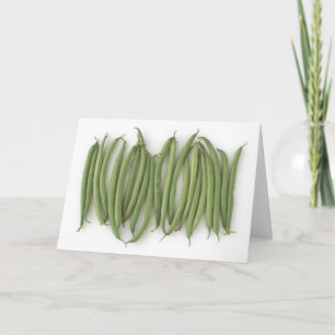 Carte de voeux avec haricots à cordes