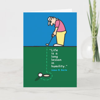 Carte de voeux avec illustration de golfeur