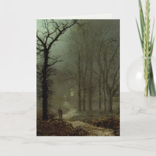 Carte de voeux avec John Atkinson Grimshaw Peintur (Devant)