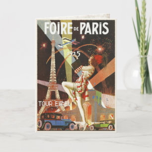 Carte de voeux avec la copie d'art déco de Paris