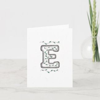 Carte de voeux avec la lettre E