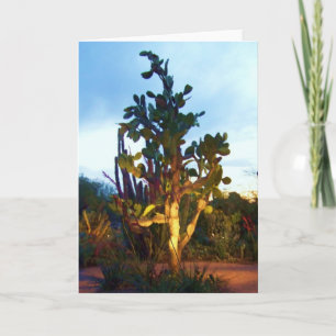 carte de voeux avec l'arbre de figuier de barbarie