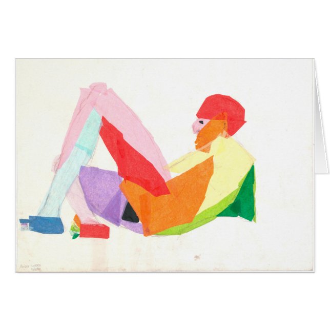 Carte de voeux avec le "homme de Pinata" par (Devant horizontal)