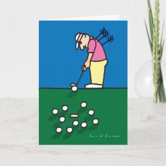 Carte de voeux avec l'illustration de golfeur