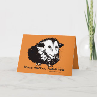 Carte de voeux avec l'opossum de rassurer