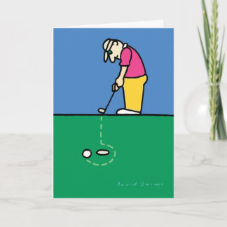 Carte de voeux avec thème golf