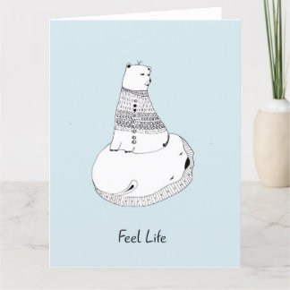 Carte de voeux avec un ours