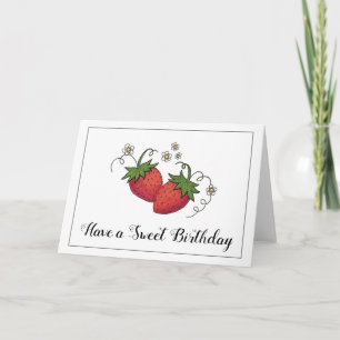 Carte de voeux "Ayez un Anniversaire sucré" aux fr