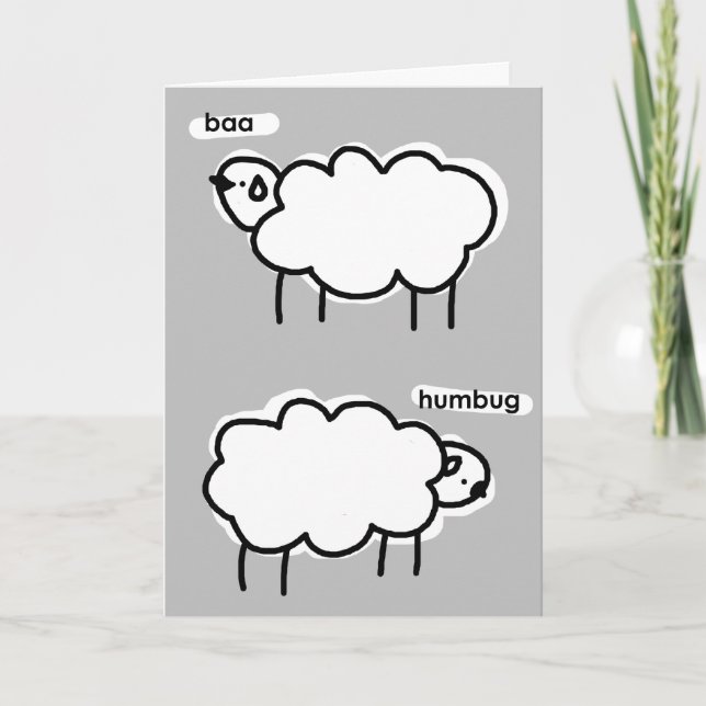 carte de voeux baa humbug (Devant)