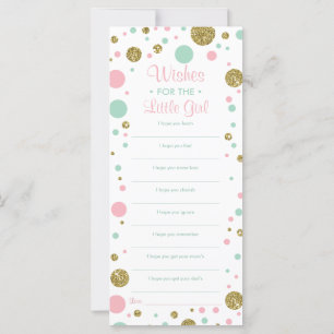 Carte de voeux, Baby shower, Parties scintillant F