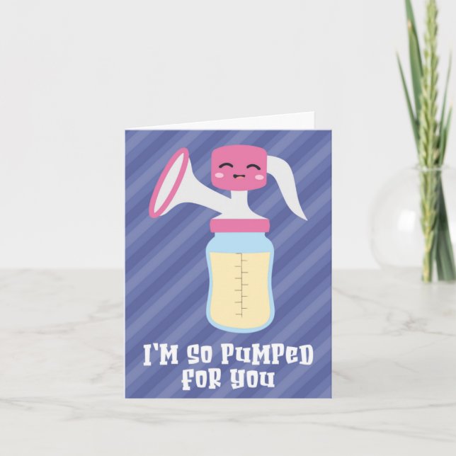 Carte de voeux Baby shower Pumped Puns (Devant)