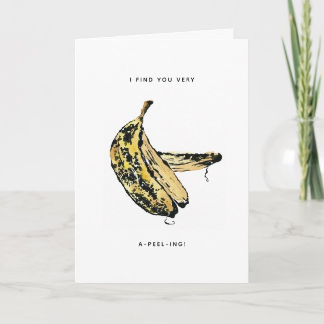 Carte de voeux Banana Peel Valentine's Day (Devant)