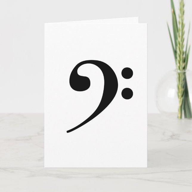 Carte de voeux Bass Clef (Devant)