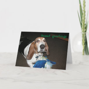 Carte de voeux Basset hound