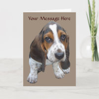 Carte de voeux Basset Hound Puppy