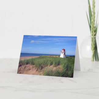 Carte de voeux Beach Lighthouse