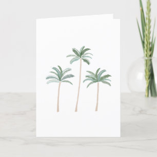 Carte de voeux Beach Palm Trees