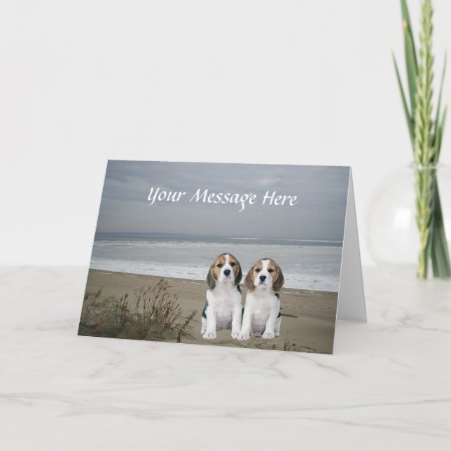 Carte de voeux beagle (Devant)