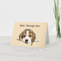 Carte de voeux beagle