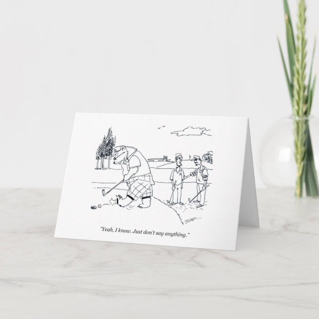 Carte de voeux Bearly Golf (Devant)