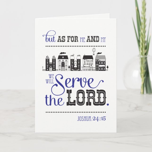 Carte de voeux Bible scripture Joshua 24 Nouvelle  (Devant)
