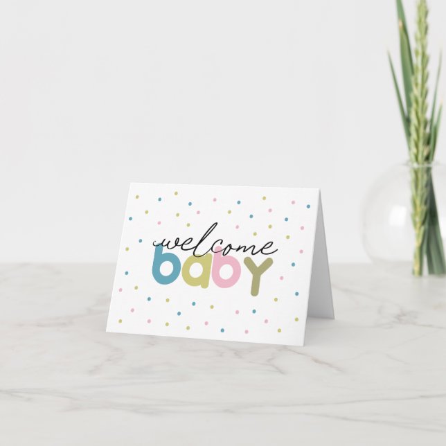 Carte de vœux Bienvenue Bébé (Devant)