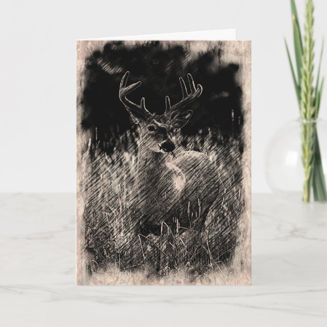 Carte de voeux Big Meadows Buck (Devant)