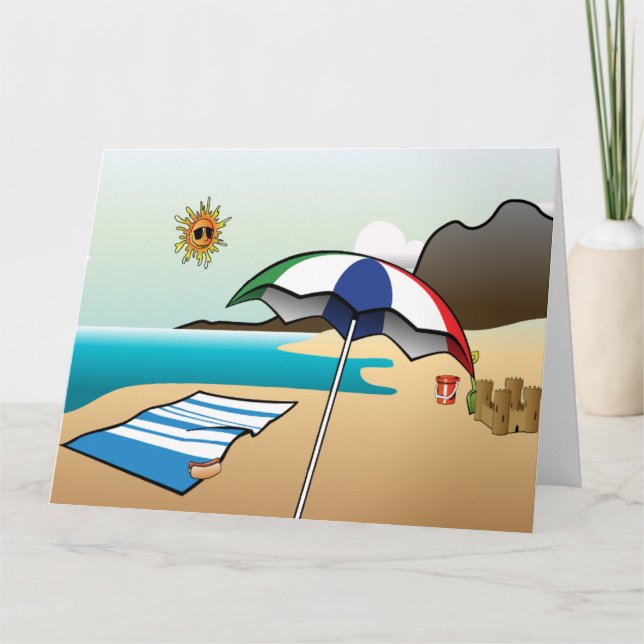 Carte de voeux BIG Vacances Plage (Devant)