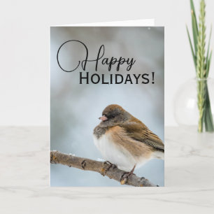 Carte de voeux Bird in snow holiday
