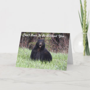 Carte de voeux Black Bear Wildlife "Can't Bear It"