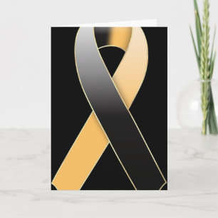 Carte de voeux Black & Gold pour la sensibilisatio
