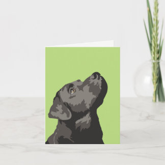 Carte de voeux Black Labrador Pop Art