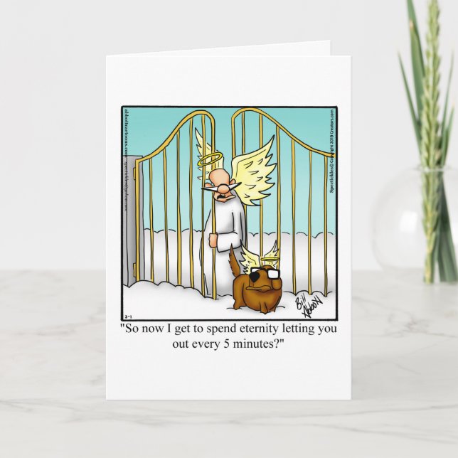 Carte de voeux blanche Amoureux des chiens Humour (Devant)