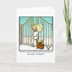 Carte de voeux blanche Amoureux des chiens Humour