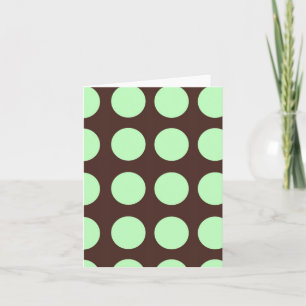 Carte de voeux blanche avec points verts