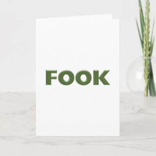 Carte de vœux blanche Fook