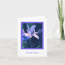 Carte de voeux blanche Iris