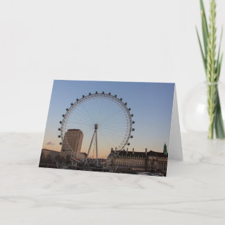 Carte de voeux blanche London Eye at Sunset