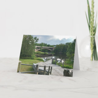 Carte de voeux blanche Paint River Boardwalk