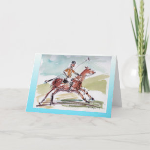 Carte de voeux blanche Polo avec enveloppe blanche