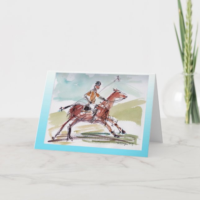 Carte de voeux blanche Polo avec enveloppe blanche (Devant)