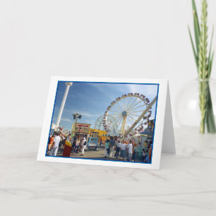 Carte de voeux blanche pour le parc d'attractions 