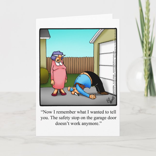 Carte de voeux blanche pour l'Humour de mariage "S (Devant)
