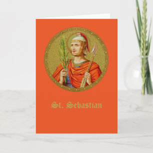 Carte de voeux blanche St. Sebastian (SNV24) (RndI