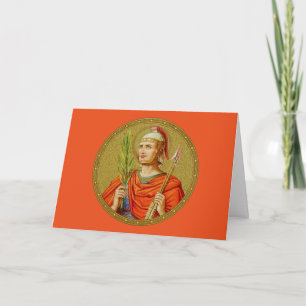Carte de voeux blanche St. Sebastian (SNV 24) (Rnd