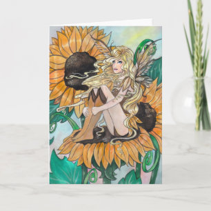 Carte de voeux blanche "Sunny"