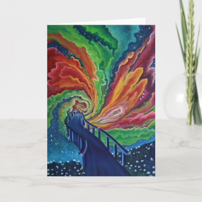 Carte de voeux Blank Art, galaxie d'art originale (Devant)