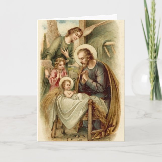 Carte de voeux (Blank/Custom) : Nativité St. Josep (Devant)