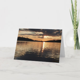 Carte de voeux Blank Inside Sunset at Lake